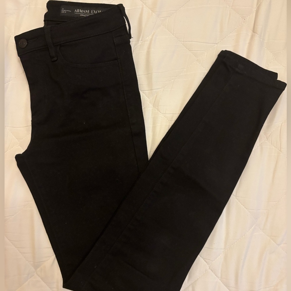 Armani Exchange black skinny jeans